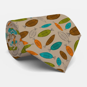 Gravata Luz moderna do laço dos peixes do meio século -