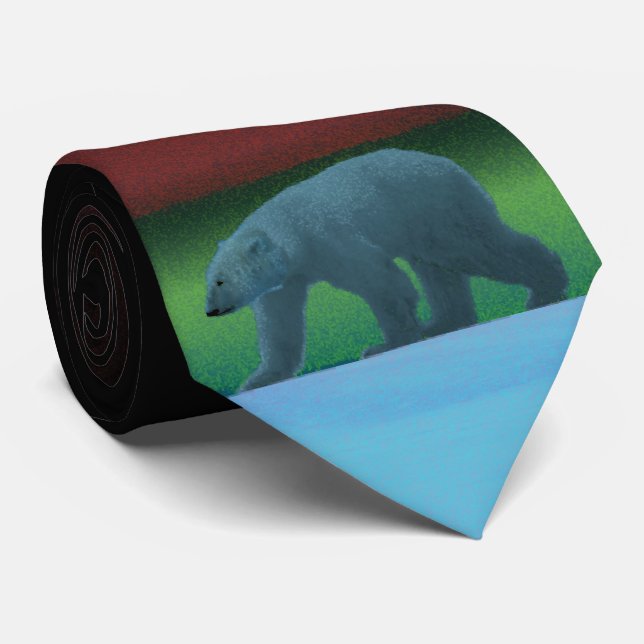 Gravata Luz Polar Urso (Rolled)