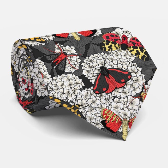 Gravata Luzes sobre hidrangea branca (Rolled)