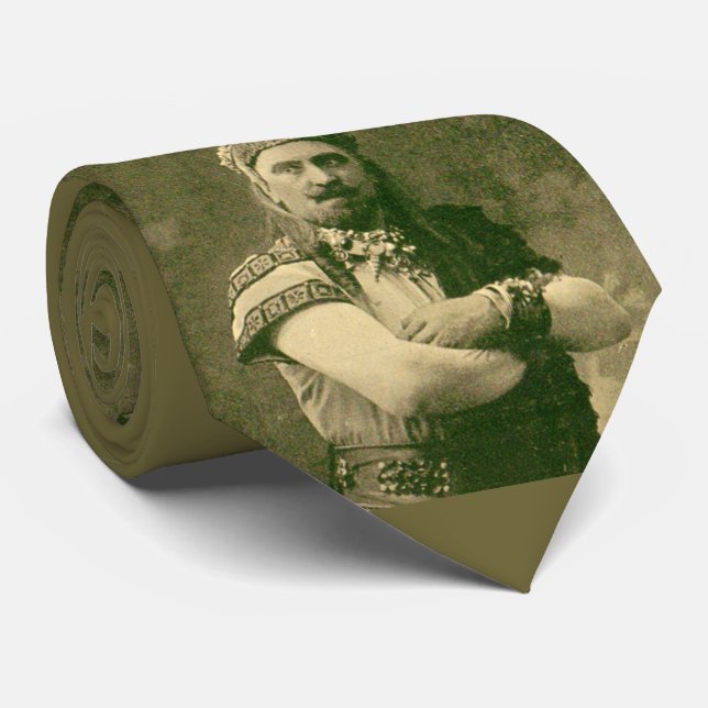 Gravata macho machão homem em sepia (Rolled)