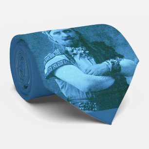 Gravata macho macho man impressão - azul