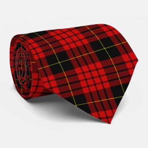 Gravata MacQueen Tartan Red and Black Xadrez