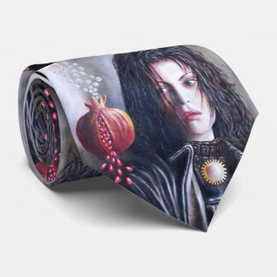 Gravata MAGDALEN E Cinzas Vermelhas POMEGRANADAS