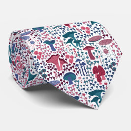 Gravata Magenta Retro Mushroom