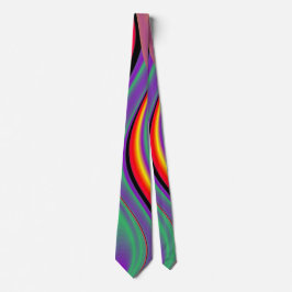 Gravata Magia das cores, Abstrato 3D Rainbowart