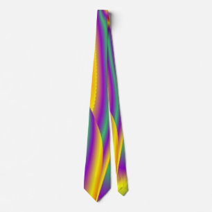 Gravata Magia das cores, Abstrato 3D Rainbowart