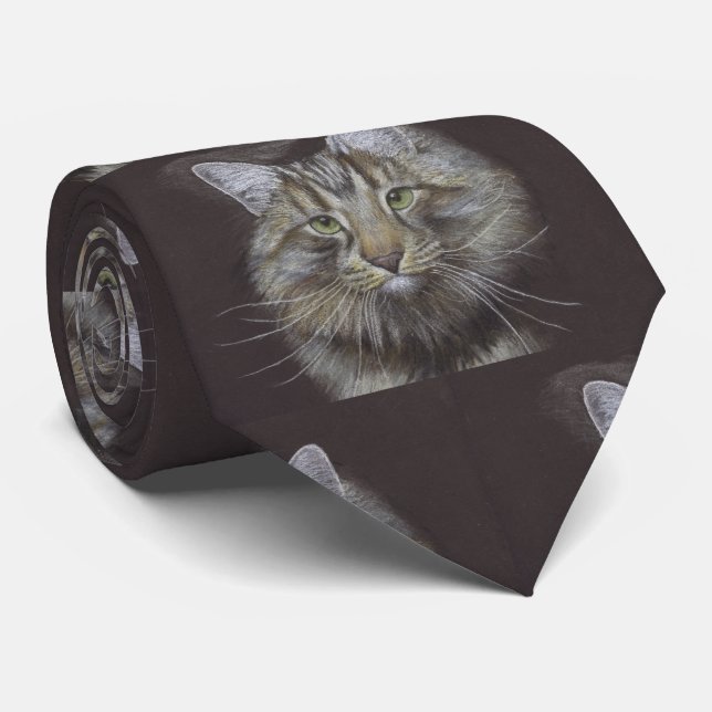 Gravata Maine Coon Cat (Rolled)