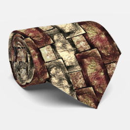 Gravata Manchas castanhas e ouros, esculpidas em pedaços r