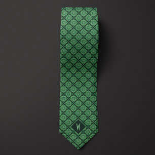 Gravata Mandala Botânico Verde