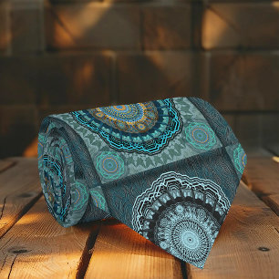 Gravata Mandala dos olhos psicodélicos guiados persa