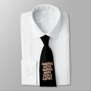 Gravata Manifestante Anti Trump Anti MAGA Feminista Ativis