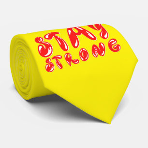 Gravata MANTENHA FORTE estilo de grafite motivacional