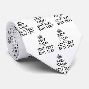 Gravata MANTENHA O CALM Personalizado e o TEXTO