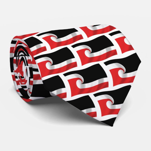 Gravata Maori Pessoas Flag Tie (Rolled)