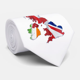 GRAVATA MAP E PAVILHÕES BRITÂNICOS