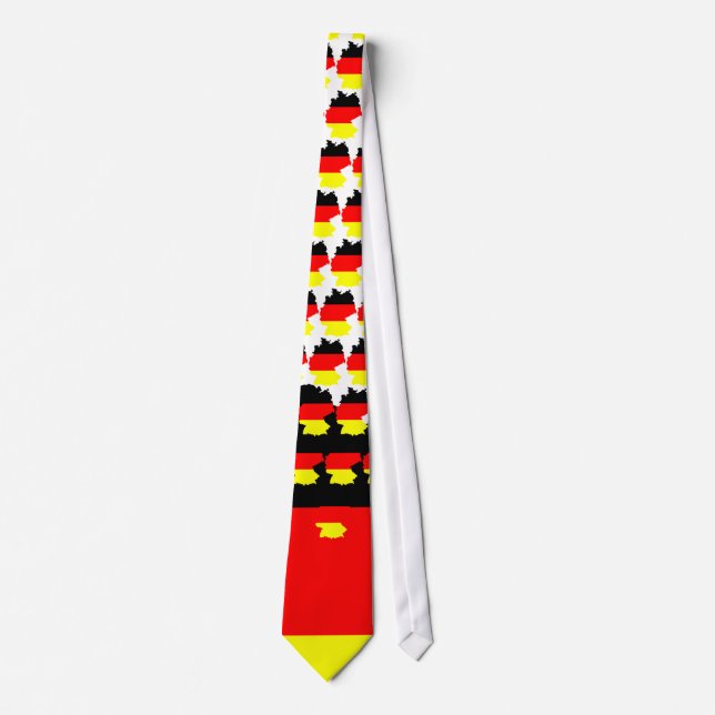 Gravata Mapa da Alemanha e bandeira - Tie (Frente)