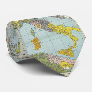 Gravata Mapa do vintage de Italia (1912)