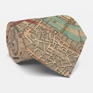 Gravata Mapa do vintage de Londres Inglaterra (1815)