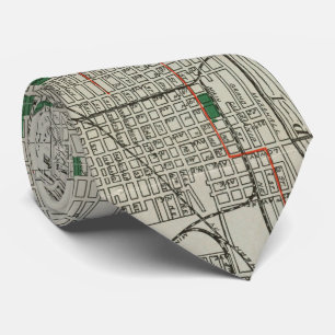 Gravata Mapa do vintage de Minneapolis Minnesota (1921)