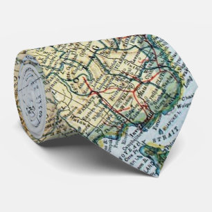Gravata Mapa do vintage de Nova Zelândia (1921)