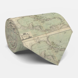 Gravata Mapa do vintage do das caraíbas (1774)