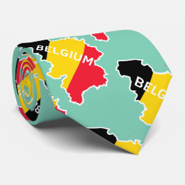 Gravata Mapa e bandeira de Bélgica