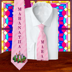 Gravata Maranatha Tie 3 de 4 para o Advent (Terceira Seman