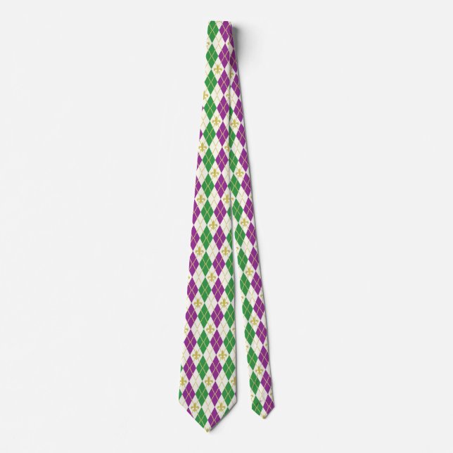 Gravata Mardi Gras Argyle Neck Tie (Frente)