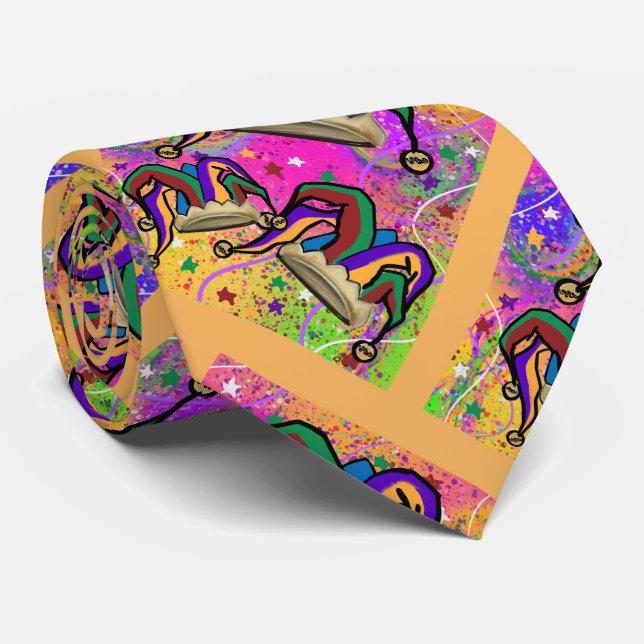 GRAVATA MARDI GRAS ART (Rolled)