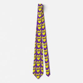Gravata Mardi Gras Carnival Mask on Purple NeckTie