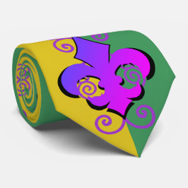 Gravata Mardi Gras Fleur-de-Lis Men