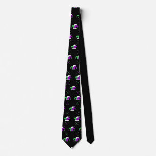 Gravata Mardi Gras Jester Hat Pattern Necktie