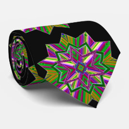 Gravata Mardi Gras Jewel Tones No Pescoço Negro