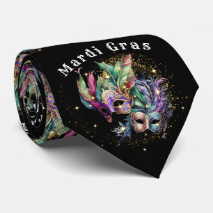 Gravata Mardi Gras Mascarada Mask Neck Tie
