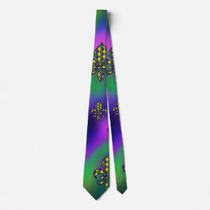 Gravata Mardi Gras Pattern