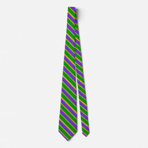 Gravata Mardi Gras Stripes