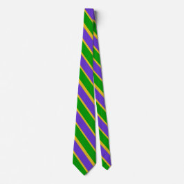 Gravata Mardi Gras Stripes Neck Tie