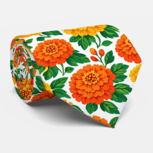 Gravata Marigold Fiesta (Parte de trás verde)