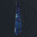 Gravata Marinho azul abstrato de galáxia giratória da meia<br><div class="desc">Marinho azul abstrato de galáxia giratória da meia-noite</div>