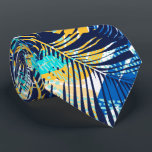 Gravata Marinho Azul Aqua Amarelo-Amarelo Plantas Tropicai<br><div class="desc">A gravata padrão masculina apresenta uma colagem de plantas tropicais em aqua, ouro e branco em azul marinho. Mais designs no armazém. Legal para o escritório, uma noite na cidade, um casamento, para o noivo ou padrinhos de casamento ou dar como presente para seu marido, pai, irmão ou melhor amigo....</div>