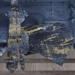 Gravata Marinho Azul e Dourado Casamento de Pintura Modern<br><div class="desc">Uma pintura de aquarela azul marinho com pinceladas de ouro e elementos que criam uma sofisticada gravata de pescoço de um estilo artístico moderno.</div>