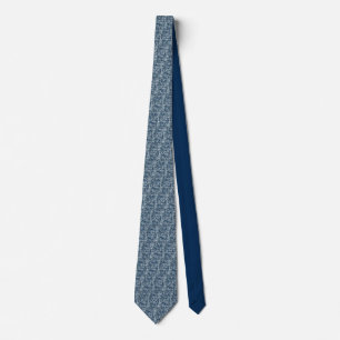 Gravata Marinho Blue Digital Pixels Camouflage Decor