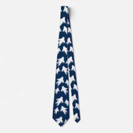 Gravata Marinho Blue Halloween Ghosts Tie