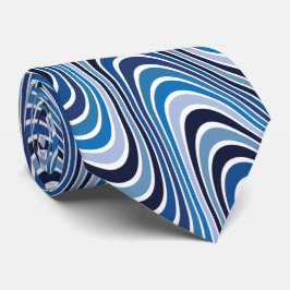 Gravata Marinho Blue Wavy Stripes