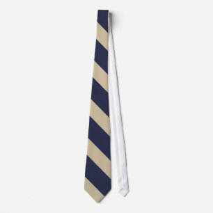 Gravata Marinho e Pale Dourado University Tie