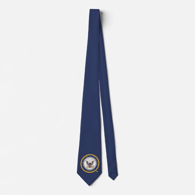 Gravata MARINHO EUA Emblem Blue Tie (Frente)