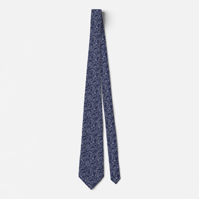 Gravata Marinho na moda Blue Men's Necktie (Frente)