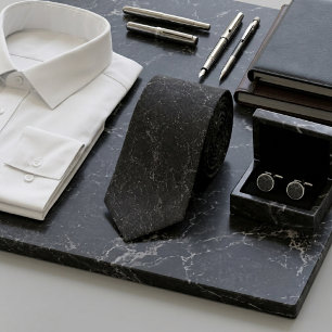 Gravata Mármore Charcoal & Silver Smoke