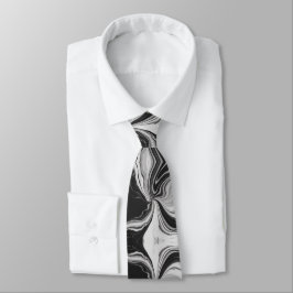 Gravata Mármore preto e branco Elegante