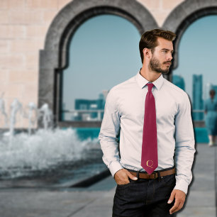 Gravata Maroon branco - adicionar monograma